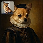 A small, attentive dog with big, expressive eyes and perky ears sits gracefully on the back of a couch, looking slightly to the side as if pondering the mysteries of the universe or just waiting for a treat.