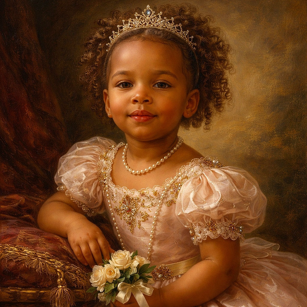 A toddler in a red Minnie Mouse dress is enthusiastically eating with a fork, eyes closed in concentration, sitting in a wooden high chair at a restaurant with colorful placemat and wooden tables around.