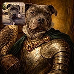 A charming close-up of a gray dog lounging on a couch, resting its head and paws over the edge with a calm, soulful gaze. The cozy indoor setting includes a beige couch, green plants, and framed silhouette art on the wall, creating a warm and inviting atmosphere.