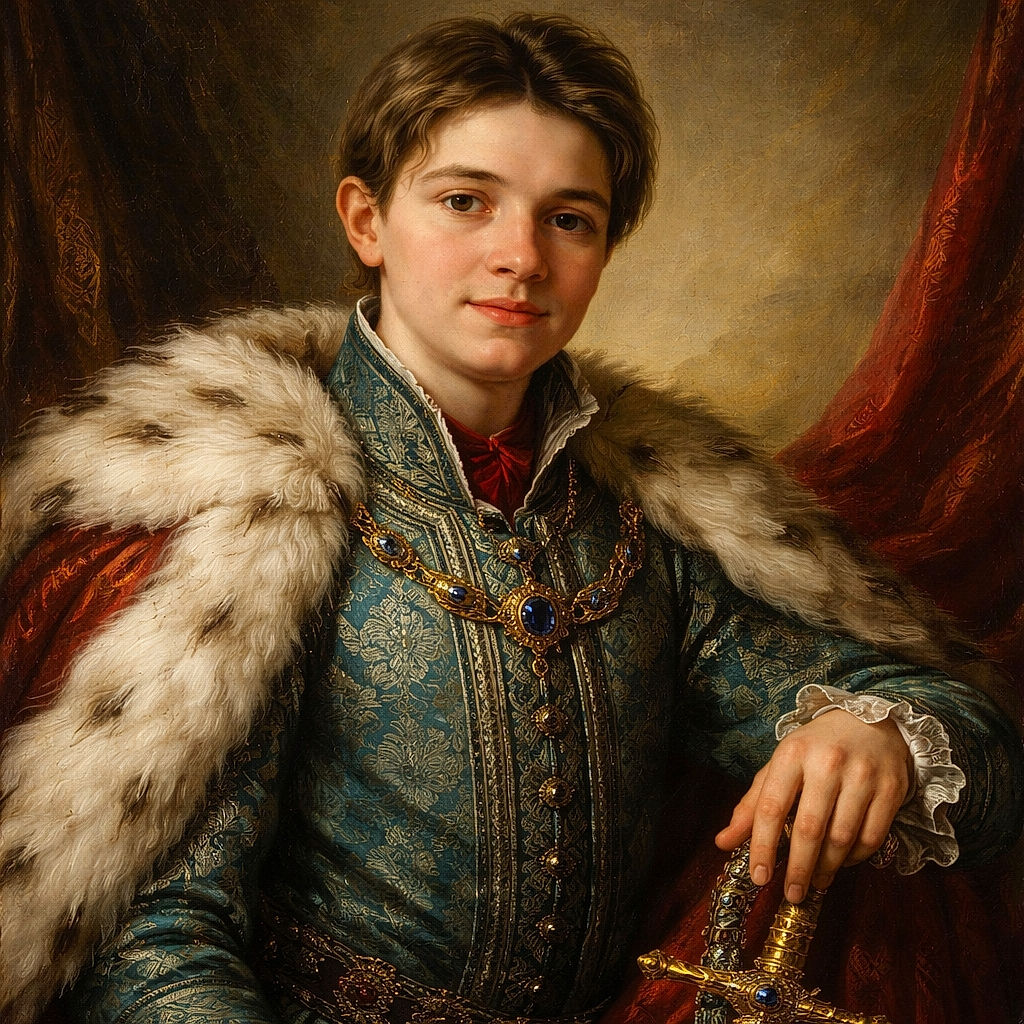 A cheerful young person enjoys a sunny outdoor meal, poised with a knife and fork ready to dig into a deliciously chocolate-topped waffle, surrounded by a cozy café setting with wooden tables and natural light.