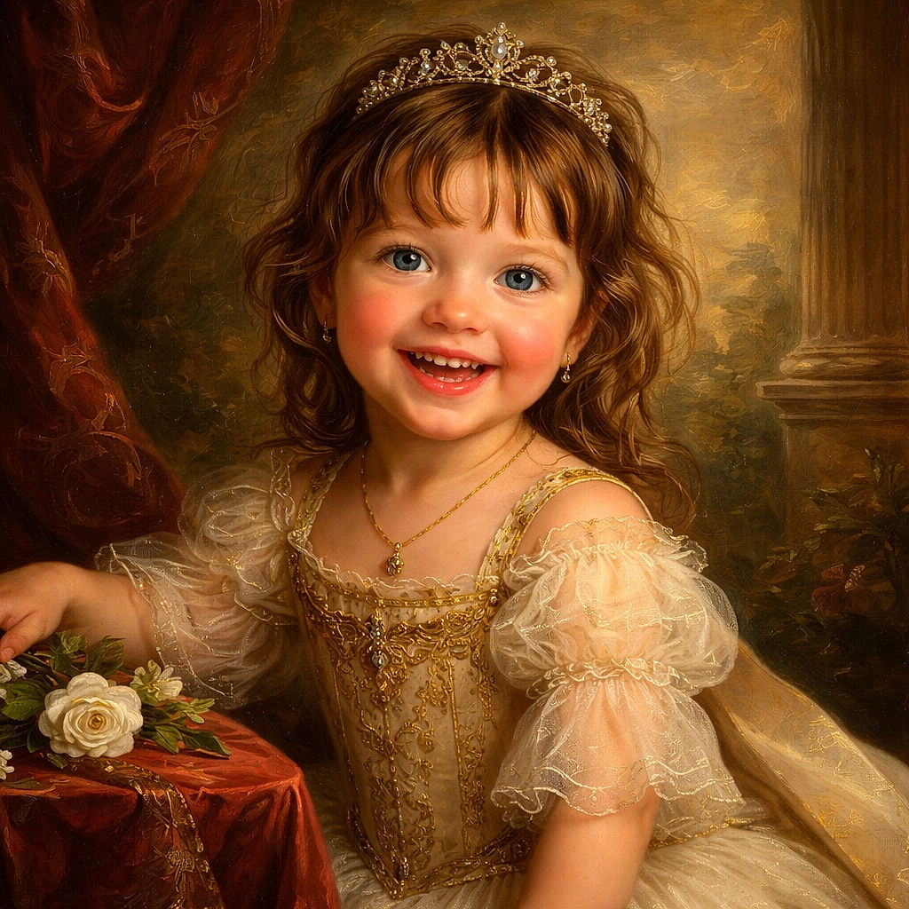 A joyful toddler with rosy cheeks and bright eyes beams happily inside a car, wearing a black tank top and surrounded by colorful objects, including a prominent pink item in the foreground.