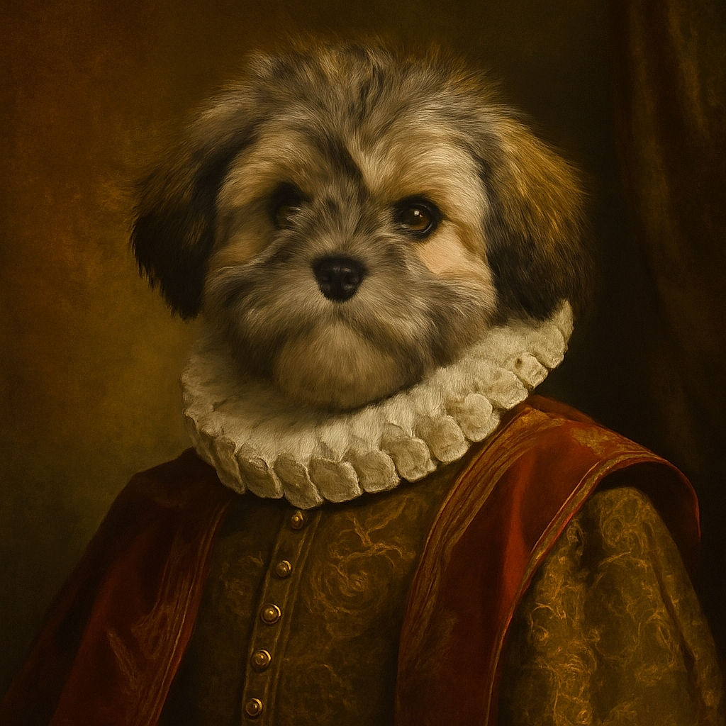 A slightly blurry selfie featuring a person wearing glasses holding an adorable fluffy puppy. The puppy looks curious while the person smiles gently, with a cozy indoor background.