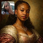 A young person sitting in the backseat of a car, wearing a seatbelt and flashing a peace sign close to their face, with a casual and relaxed expression.