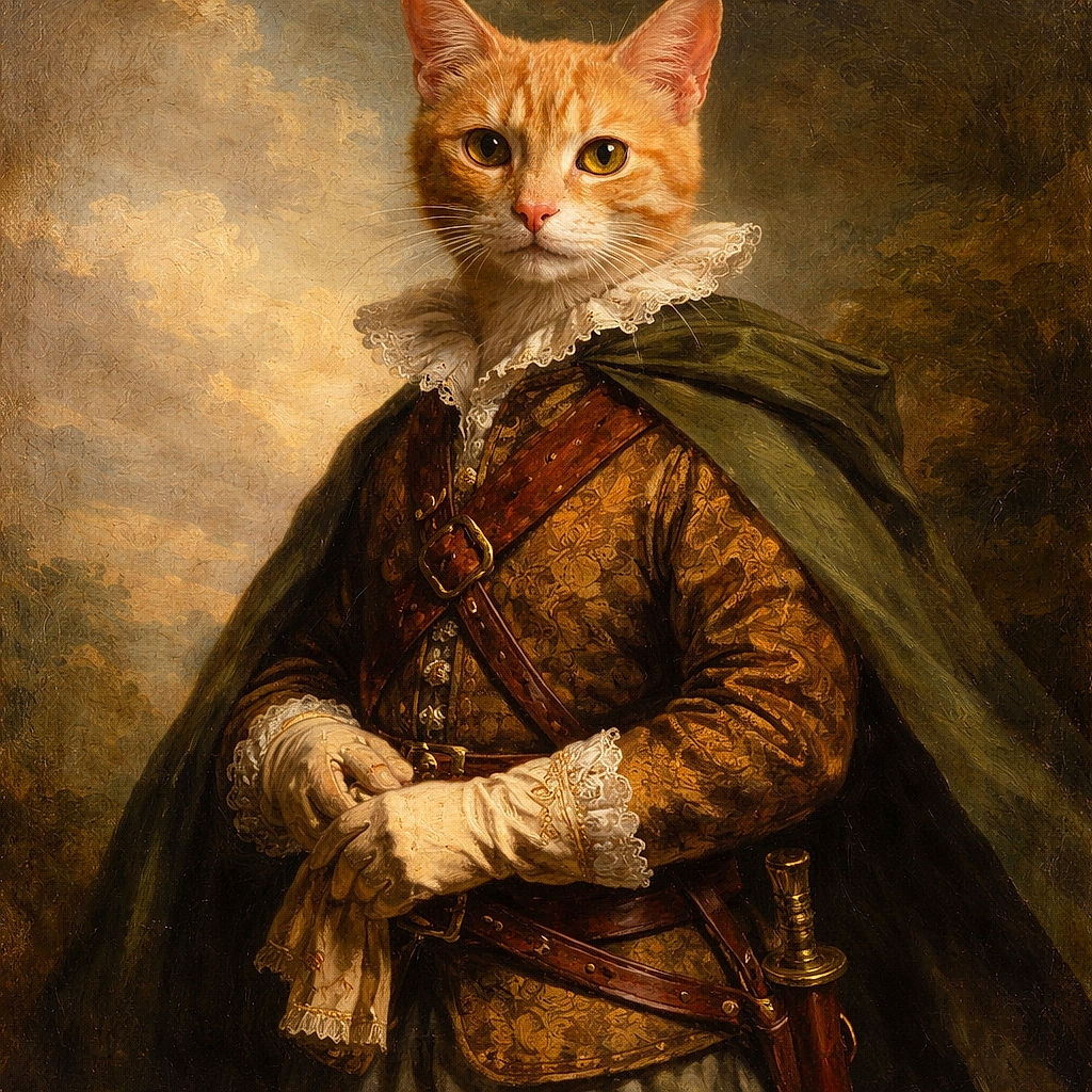 A ginger tabby has claimed the sunbeam like it's prime real estate, luxuriating on the hardwood and perfecting the art of 'do not disturb' naps.