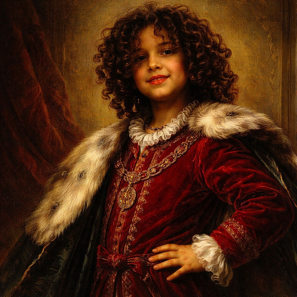A dimly lit indoor photo featuring a child with curly hair wearing a red shirt, standing near a window with bright natural light streaming in, creating a high contrast that obscures facial details.