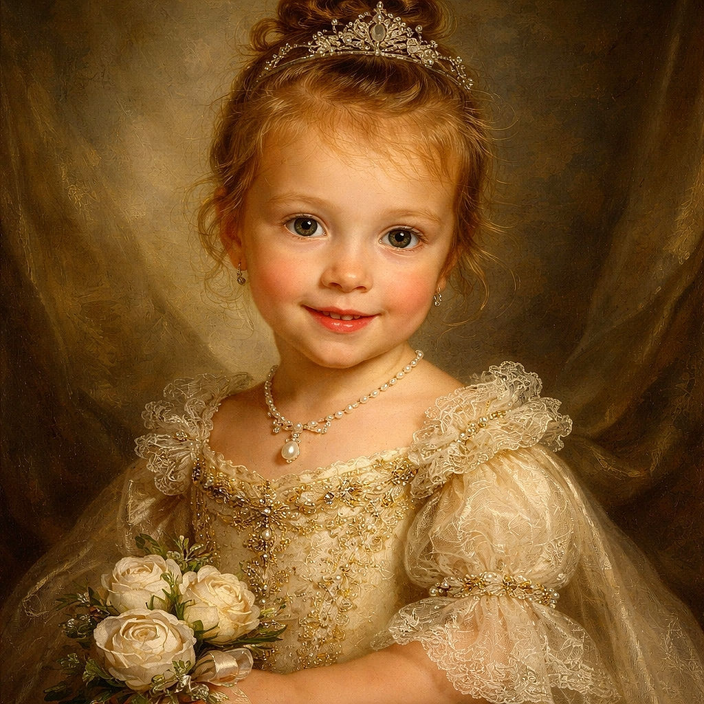A curious little kid with a messy topknot enjoys a bubbly bath in a small tub, eyes wide with wonder and cheeks rosy, set against a cozy indoor background with a glowing TV screen.