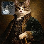 A skeptical tabby giving the camera the full 'you woke me for this?' glare while loafing on the carpet, stripes perfectly aligned and whiskers at maximum attitude.