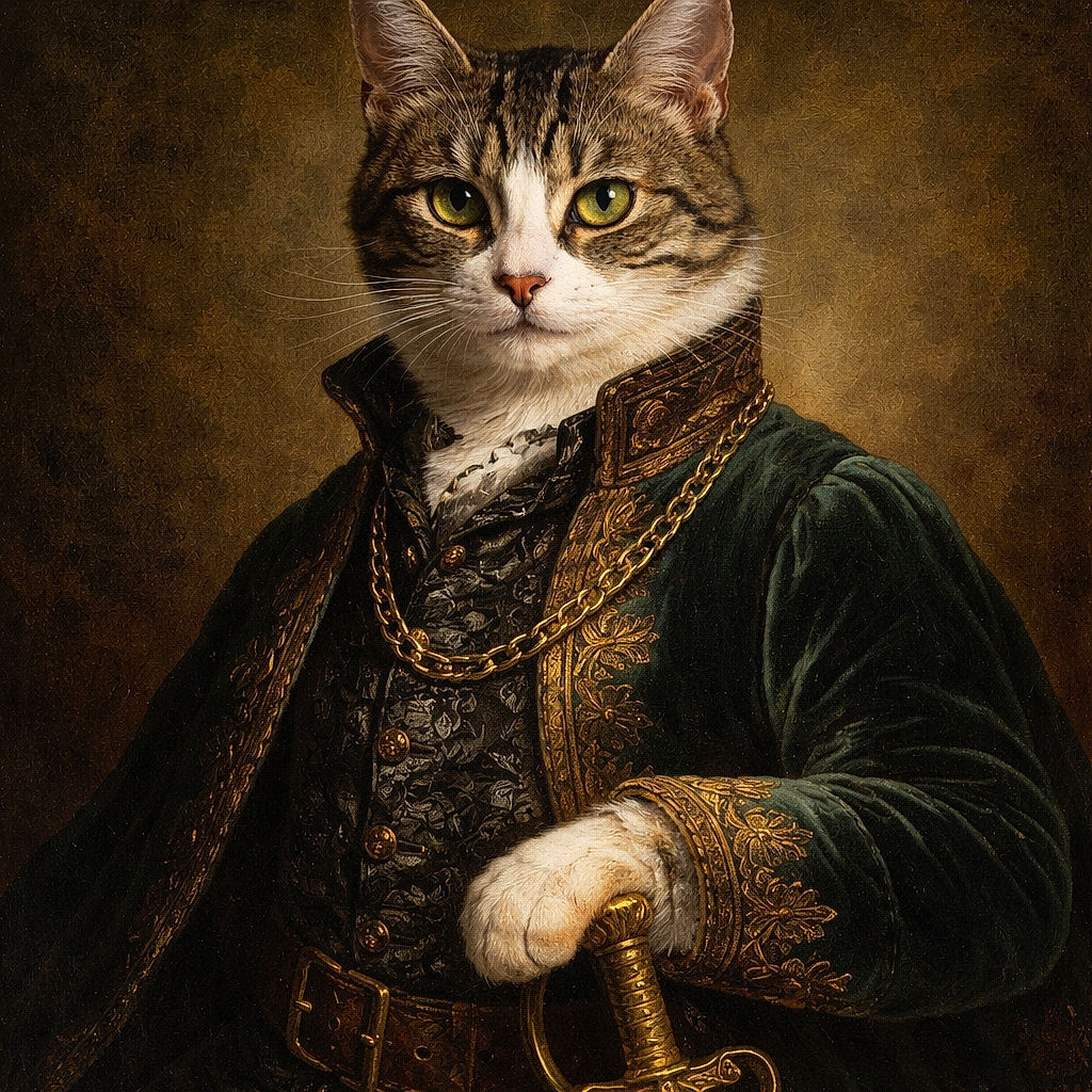 A skeptical tabby giving the camera the full 'you woke me for this?' glare while loafing on the carpet, stripes perfectly aligned and whiskers at maximum attitude.