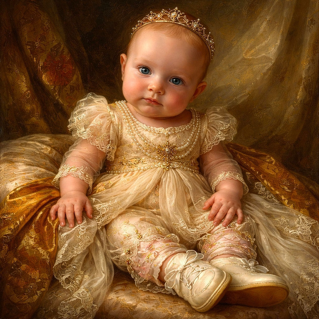 A tiny, very serious-looking baby nestles in a cushy infant seat, rocking lemon-print leggings and oversized white sneakers while gripping the harness like it's a steering wheel — clearly plotting snack time.