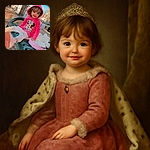 A cheerful toddler in a bright pink Minnie Mouse hoodie sits comfortably on a green metal bench outdoors, smiling warmly with a cozy blanket beside her, under a tree with autumn leaves and a clear blue sky in the background.