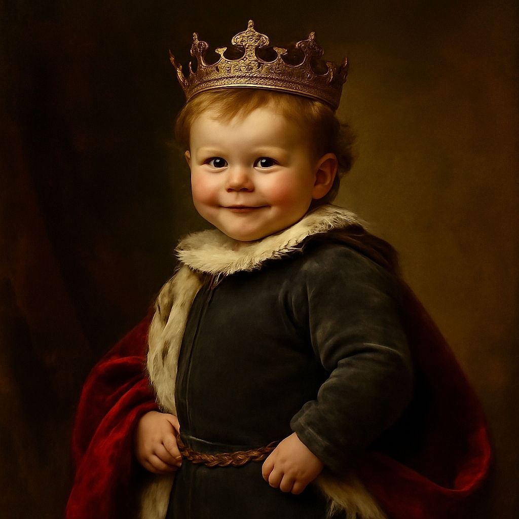A little toddler in cozy gray pants is caught mid-crawl on a wooden floor, with two adult feet casually resting nearby, creating a candid and homey snapshot of an everyday moment.