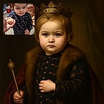 A cute toddler wearing a dark animal-printed outfit and bright yellow socks is holding onto an adult's hand for support while standing on a carpeted floor. The child has a few yellow hair clips and a curious expression, with a cozy, cluttered room background.