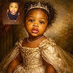 A milk‑moustached toddler looks up with wide curious eyes as if the camera is a tiny sun — candid, a little blurry from motion and flash, standing on wooden floor in a black tank top with one sock and a permanent look of 'did I do that?'.