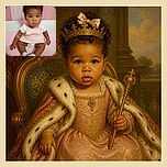 A baby sits proudly on a pink blanket, gazing at the camera with the serious expression of a tiny executive who has just discovered that overalls and socks are the official uniform of cuteness. A bow-topped hairstyle and pastel nursery backdrop complete the portrait.