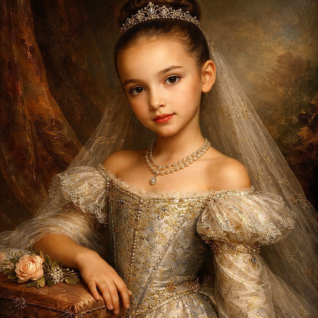 A poised young child lounges like a tiny runway star in a black leotard, giving a perfectly practiced smolder while studio lights sculpt the cheekbones — part model portfolio, part 'I woke up like this' energy.