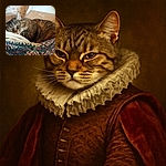 A cozy tabby cat is curled up and snoozing on a colorful knitted blanket with a soft pillow beneath its head, surrounded by a homey background with cardboard boxes and floral wallpaper.