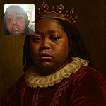 A close-up selfie of a young person with braided hair, softly lit with a slight haze effect that gives the photo a dreamy, indoor vibe. The background is blurred, showing a cozy room with warm lighting.