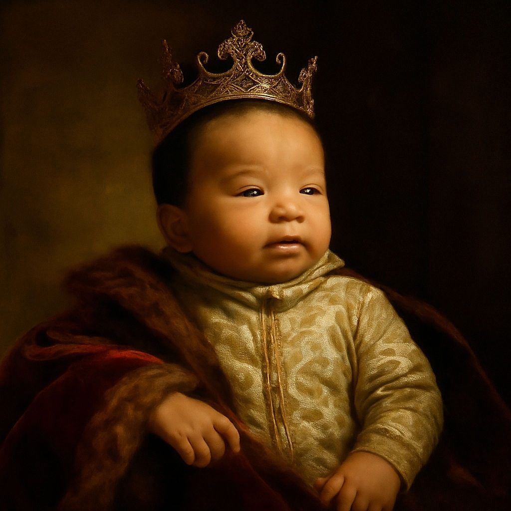 A cozy baby dressed in a Halloween-themed onesie featuring classic cartoon characters lies comfortably on a striped blanket, surrounded by festive pumpkin-patterned fabric, creating a warm and adorable seasonal vibe.