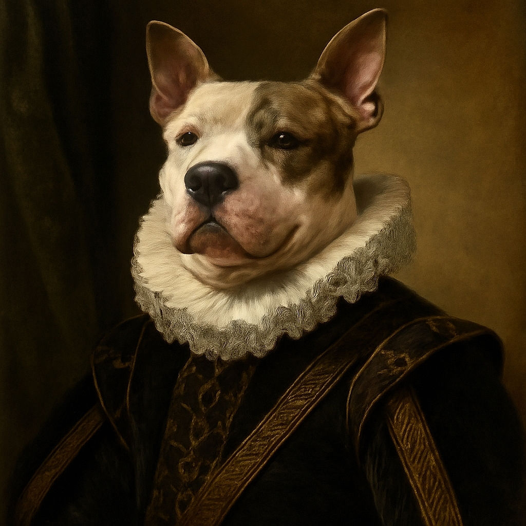 A relaxed dog lying on its back with a content expression, nestled against a person whose tattooed arm is partially visible. The cozy setting includes a soft blanket, creating a warm and chill vibe.