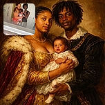 A casual bathroom mirror selfie featuring a couple holding an adorable baby, with the man taking the photo. The woman sports a bright red outfit and a butterfly tattoo on her arm, while the baby looks curiously at the camera in a floral onesie. The background shows a white door and bathroom essentials, creating a cozy family moment.