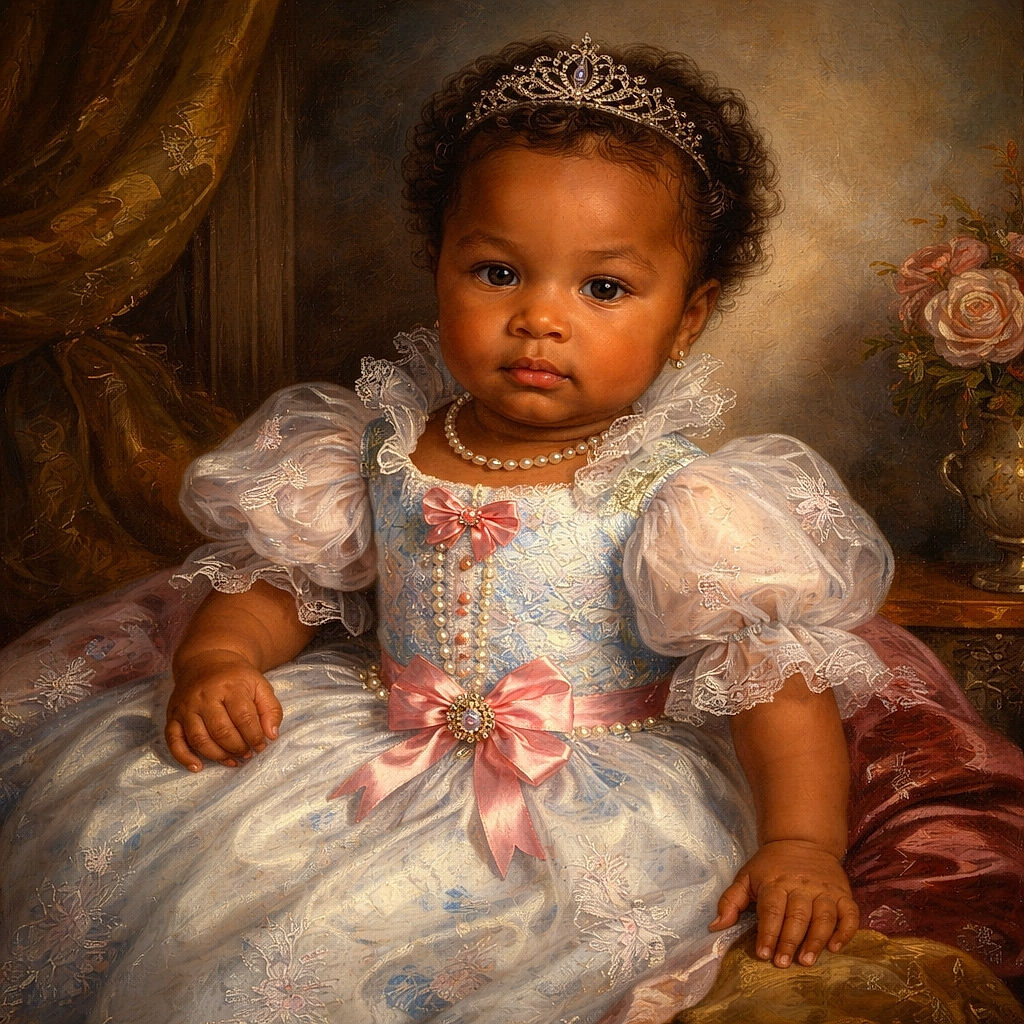 A cute baby comfortably seated in a car seat, wrapped in a pastel-colored blanket, wearing a Minnie Mouse outfit with matching bib and socks. The baby looks calm and observant, surrounded by cozy textures and soft lighting.