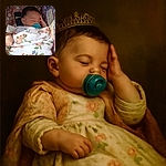 A peaceful baby snoozes soundly in a cozy floral-patterned car seat, wrapped snugly in a soft white blanket adorned with pink and green flowers, pacifier in mouth and one hand resting thoughtfully on the forehead.