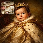 A wide-eyed baby burrito lounging in a bear-print sleep sack, one arm waving like a tiny conductor while a pacifier waits patiently nearby. The scene is cozy and domestic — soft pillow, matching teddy pattern, and a curious gaze that says, "Who turned on the camera?"