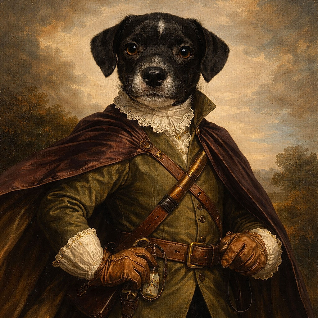 A wide-eyed black-and-white puppy stares up with an irresistible 'did you say treat?' expression — nose and whiskers stealing the spotlight while tiny paws sit politely on the tile runway.