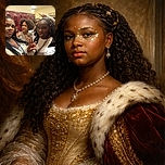 A lively group of kids posing in a school locker room with creative face paint and playful hand signs, clearly ready to have some fun and maybe win a contest.