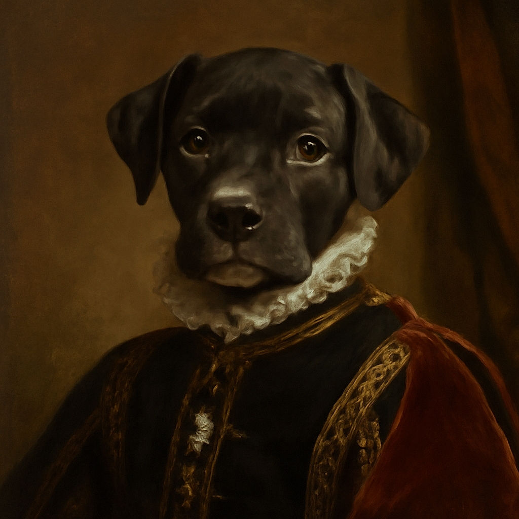A charming black puppy with a white patch on its chest lounges on a cozy chair, looking adorably curious and slightly contemplative as if pondering the mysteries of life or when the next treat will arrive.