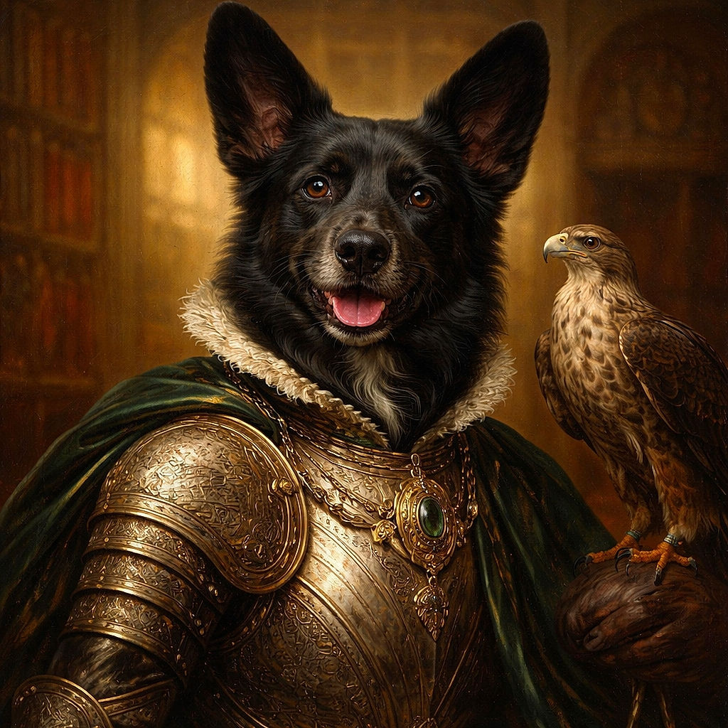 A cheerful black dog with huge perky ears stands on sunlit sand dunes, tongue out and smiling like it owns the beach. A thin leash trails to the side, a crumpled blue plastic bag sits in the foreground, and a green forest ridge provides a calm backdrop — all framed inside a phone screenshot with a website UI and a "Votre avis" button peeking on the right. The pup is clearly ready for adventure (and snacks).