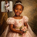 A cheerful toddler strikes a playful pose in front of a white door, wearing a cute floral shirt and patterned shorts, standing on a wooden floor with a big smile that lights up the room.