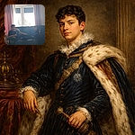 Two boys chilling on a black leather couch, each enjoying an ice cream cone, with bright sunlight flooding through the window behind them and soft pink curtains framing the scene.