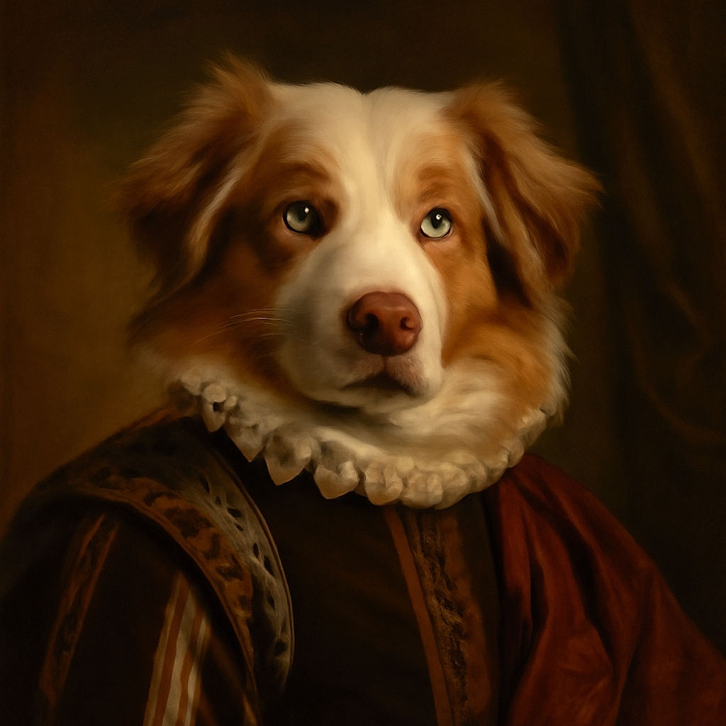 A fluffy dog with striking blue eyes is perched on a couch, holding a colorful ball in its mouth and looking eagerly at the camera, ready for playtime in a cozy, well-lit living room.