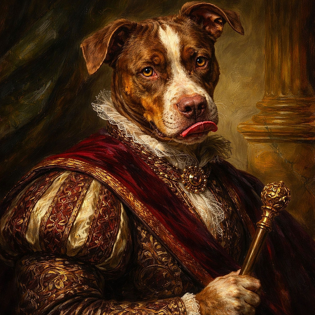 A colorful jigsaw puzzle featuring a brown and white dog with a playful expression licking its nose, set against a vibrant abstract background with bold white text reading 'ZELDA MOZZARELLA'. The image is a screenshot from a shopping website called 'The Paw Print'.