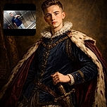 A young teen taking a casual mirror selfie inside a metallic elevator, wearing a navy blue t-shirt and light shorts, with a relaxed pose and a slight smile.