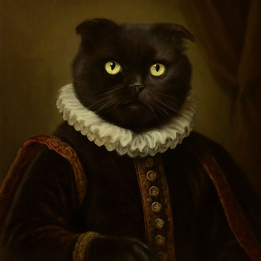 A mysterious black cat with glowing yellow eyes peers down curiously, its paws gripping the edge of a white surface, bathed in soft natural light that highlights its shiny fur and intense gaze.