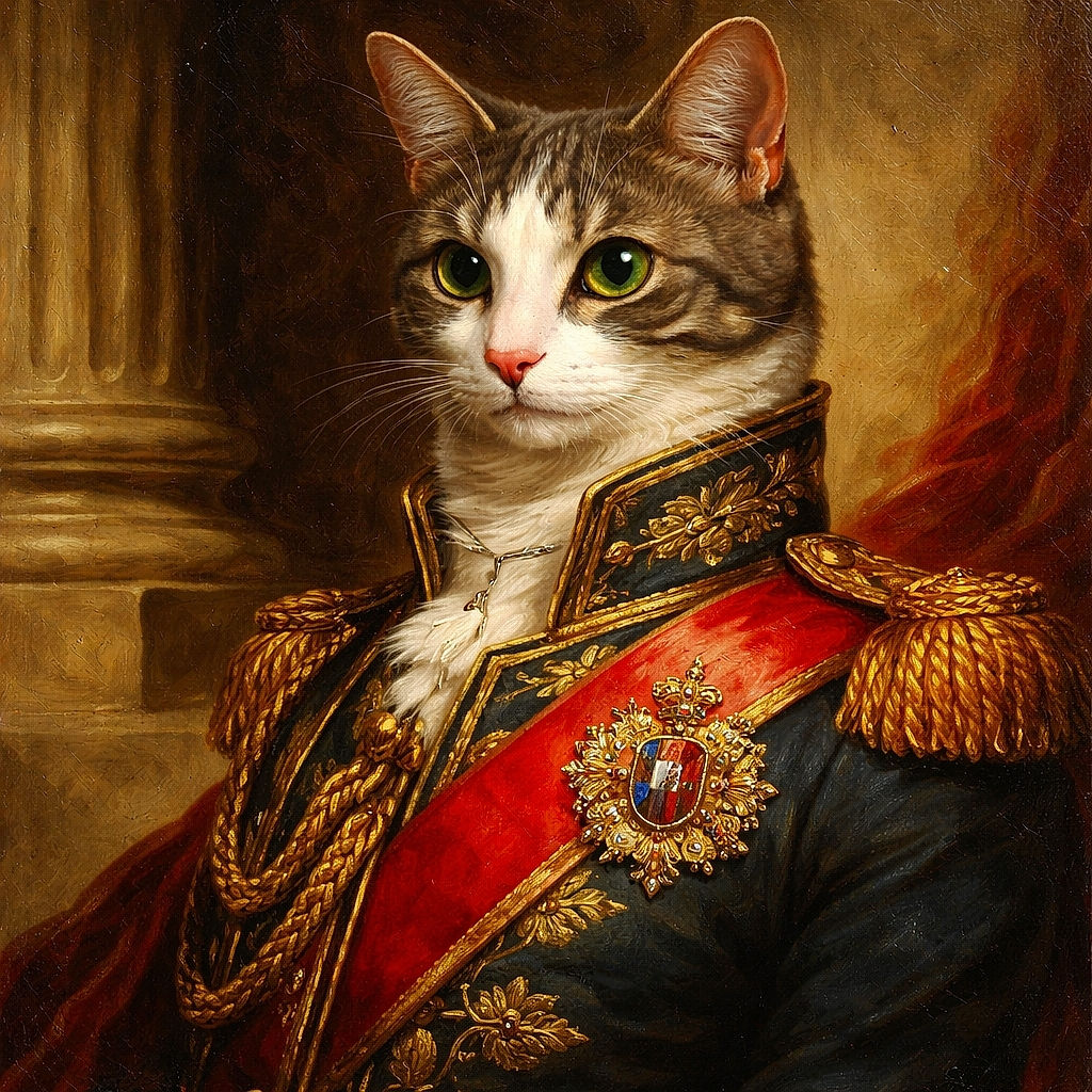 A close-up of a relaxed cat lying on a quilted surface, showing off its pink paw pads and wearing a collar with a yellow bell. The background is softly blurred, emphasizing the cat's curious and calm expression.