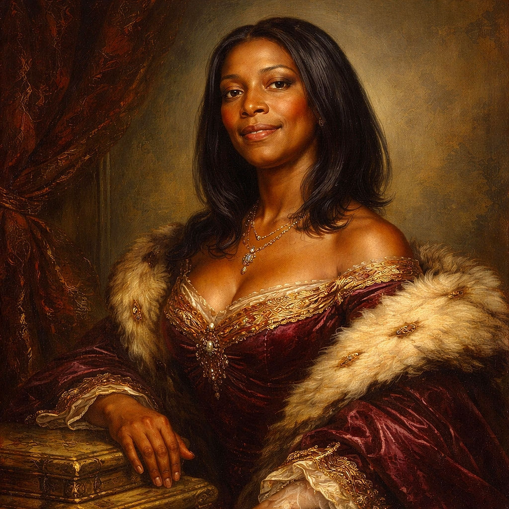 A cozy, slightly sun-faded family snapshot where everyone squeezes in for the camera — kids proudly holding an ice cream cone, a man in an orange cap with folded arms, and two generations smiling like they planned this pose all along.