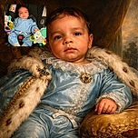 A curious baby dressed in cozy blue pajamas sits securely strapped in a black car seat, clutching colorful toys including a plush elephant and a ring rattle, with a slightly puzzled expression as if wondering about the mysteries of the world.