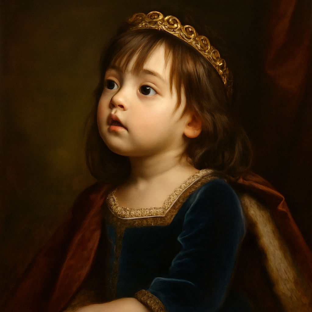A curious toddler with tousled hair and a navy blue shirt gazes upwards, bathed in soft natural light that highlights the gentle texture of their hair and delicate facial features, sitting on a wooden floor with a green mat in the background.