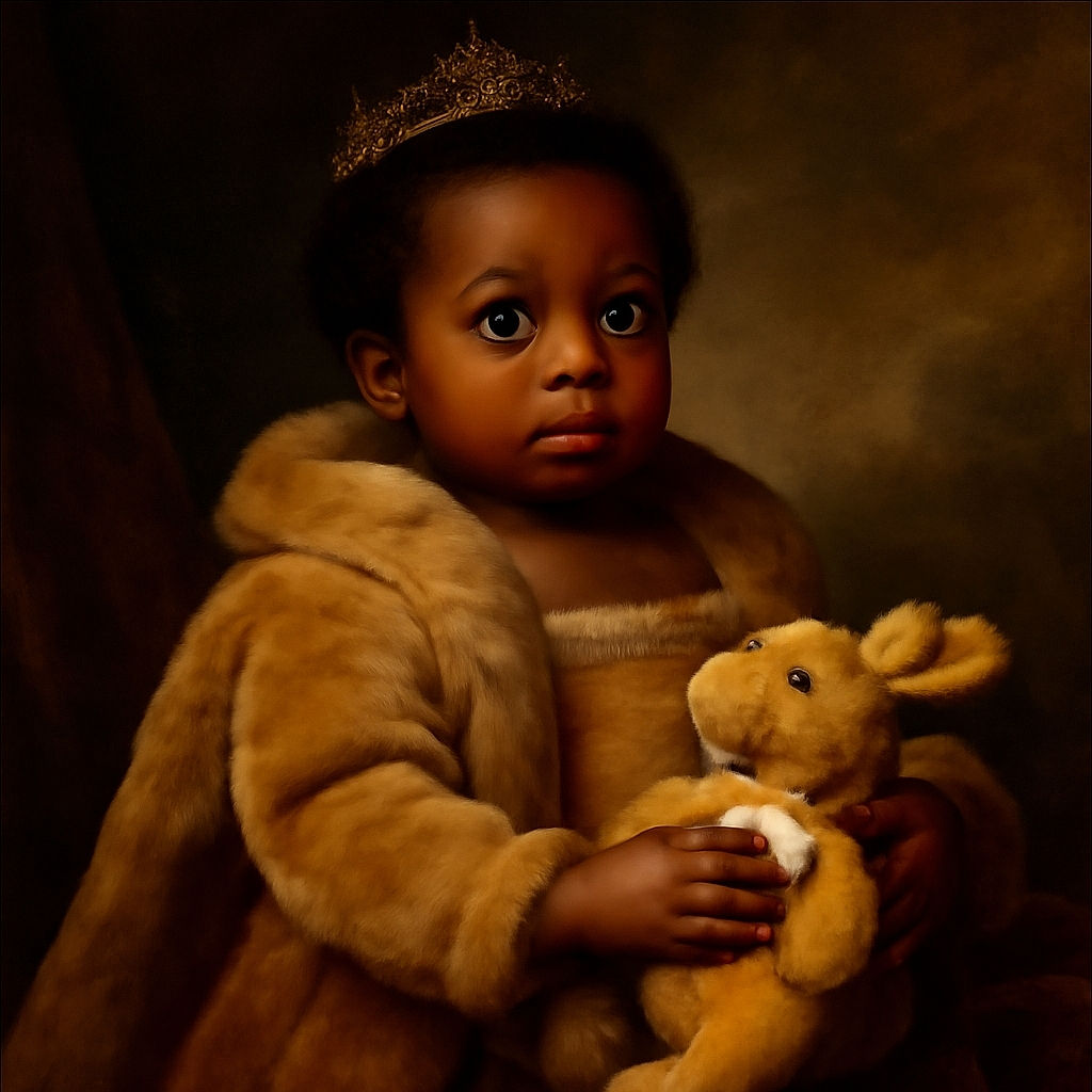 A curious baby dressed in a cozy animal onesie lounges on a brightly colored play mat, clutching a plush duck toy while wide-eyed and alert, with a playful indoor setting and a text overlay indicating the location in France.