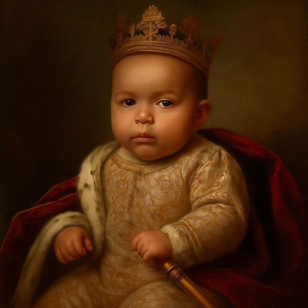 A cozy baby wrapped in a fluffy blanket lies surrounded by autumn leaves and glowing fairy lights, holding a small pink light. Next to the baby is a round board with a cute message marking the baby's 2-month milestone in November.