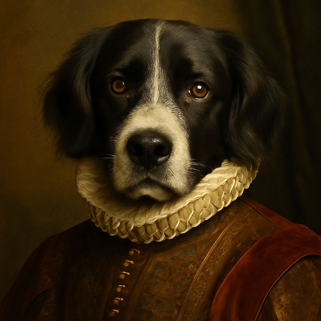 A stunning black and white close-up of a dog's face, capturing the texture of its fur and the glossy shine of its nose and eyes with artistic clarity.
