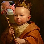 A tiny baby clutching a giant bottle like it's the biggest treasure, eyes wide and focused on the milk mission, wrapped snugly in a cozy pink outfit with a soft background blur.