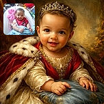 A happy baby with a red bib lounges comfortably in a cushioned baby seat, surrounded by colorful toys and a large pink bow, all under soft natural light that gives a cozy, warm vibe.