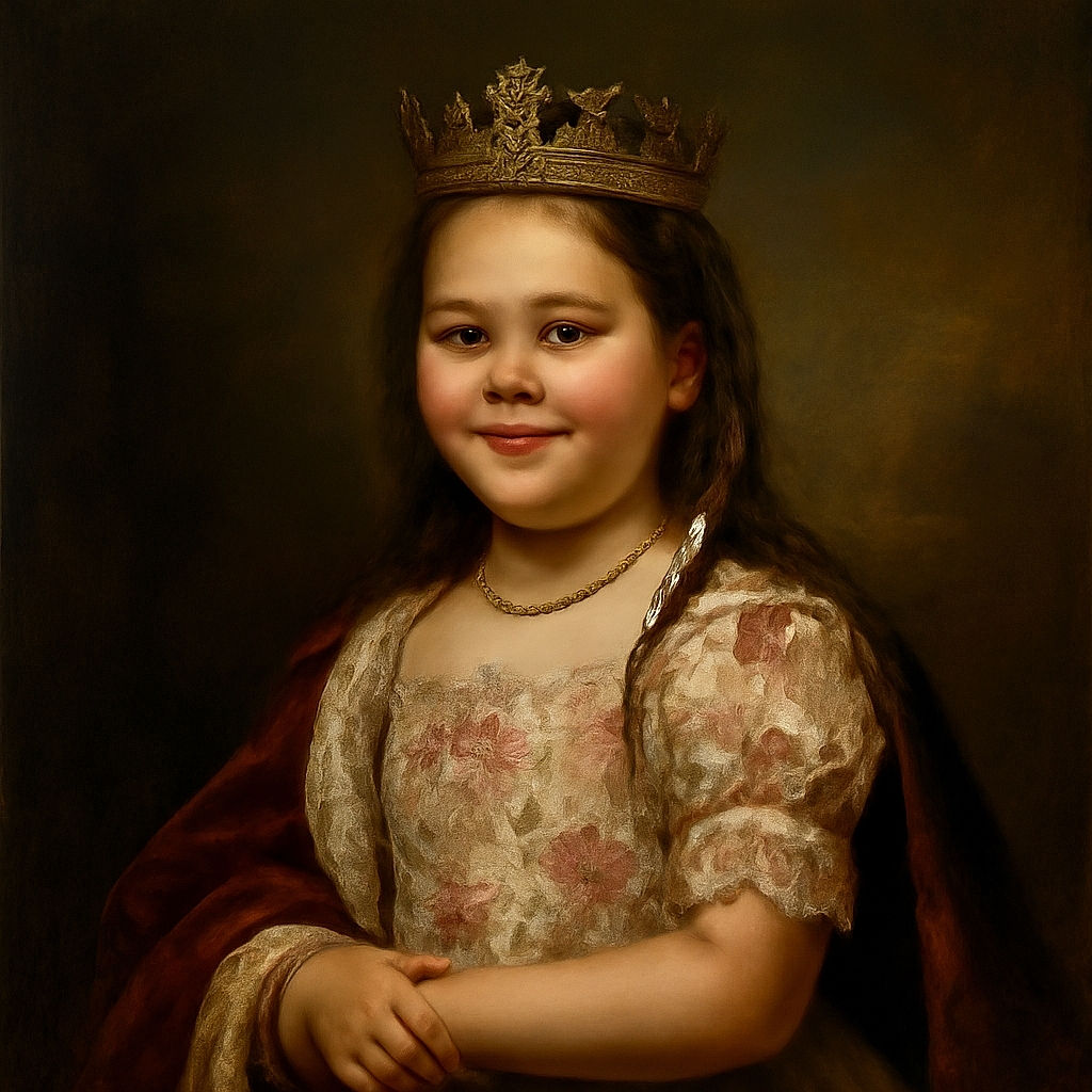 A young girl with braided hair and a floral dress smiles gently while taking a selfie indoors, with bright natural light coming from a window behind her and a wardrobe in the background.