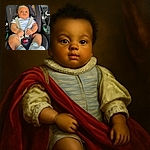 A chubby-cheeked baby with wide eyes and pursed lips sits securely in a black car seat, gripping the safety straps. The baby wears a striped onesie and cute socks with little bears, looking both surprised and curious inside a car.