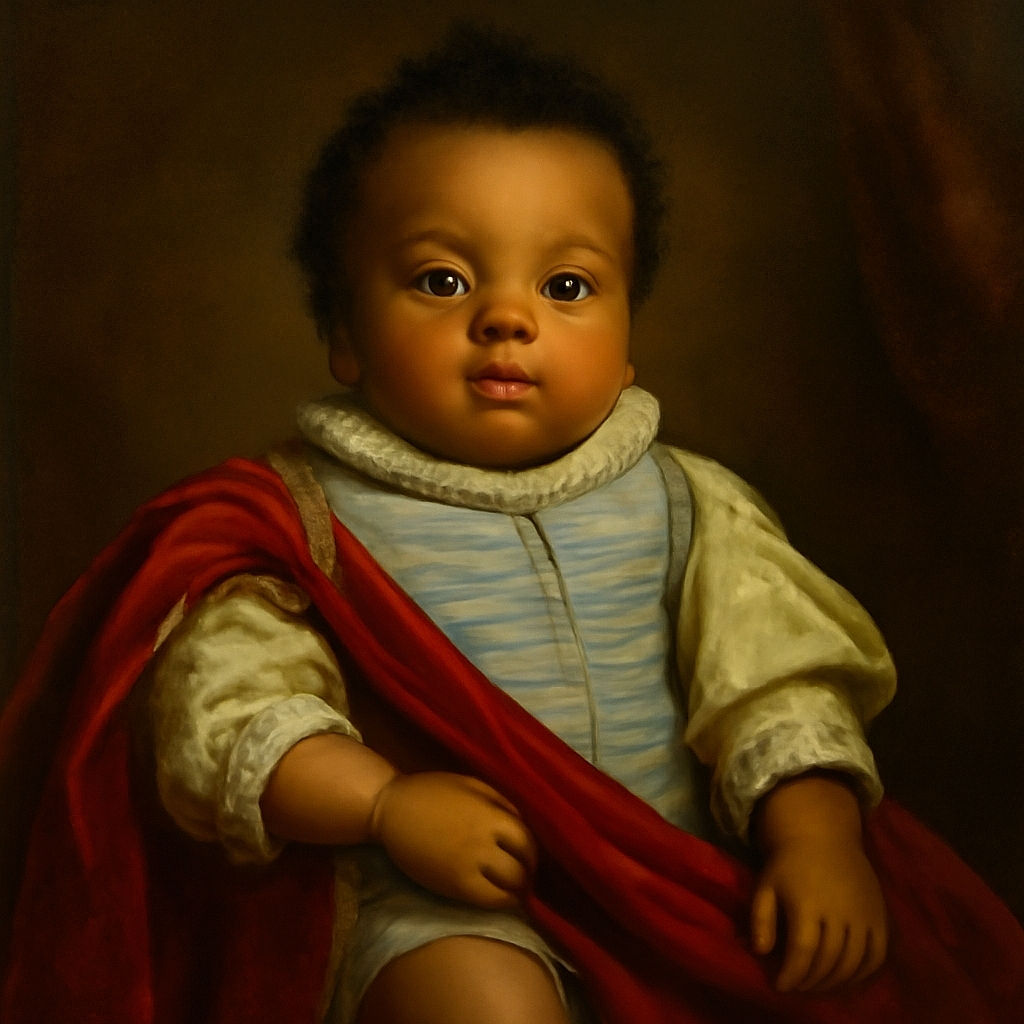A chubby-cheeked baby with wide eyes and pursed lips sits securely in a black car seat, gripping the safety straps. The baby wears a striped onesie and cute socks with little bears, looking both surprised and curious inside a car.