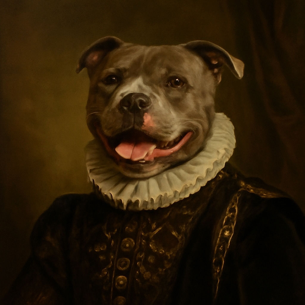 A happy, smiling dog lounges comfortably on a black cushioned swing chair indoors, with a modern white brick wall and wooden floor in the background. The dog's joyful expression and relaxed pose make it look like it's having the best day ever.